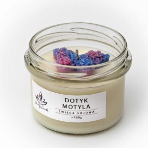 Świeca sojowa zapachowa 160g/235ml - Dotyk Motyla